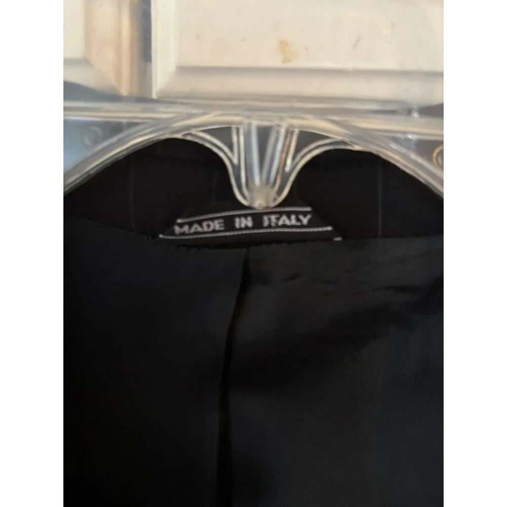 Natazzi Italy Men Blazer Super Cashmere 140s Black Pinstripe Sport Coat yunza